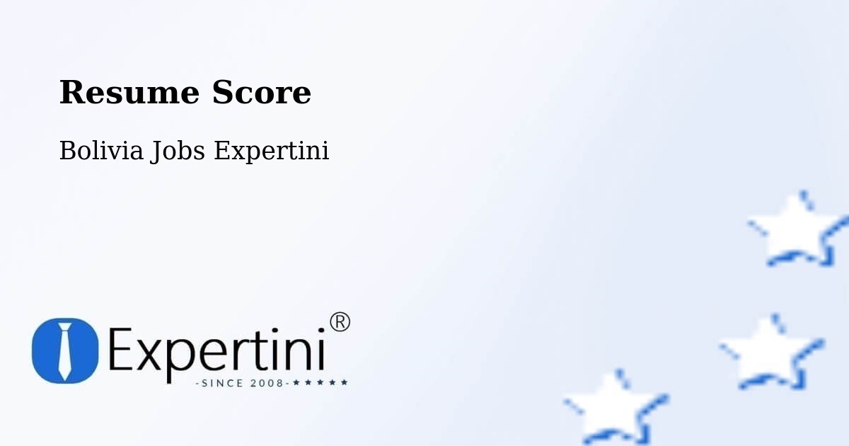 Resume Score & Job Description Match Tool – Abapó - Bolivia Jobs Expertini